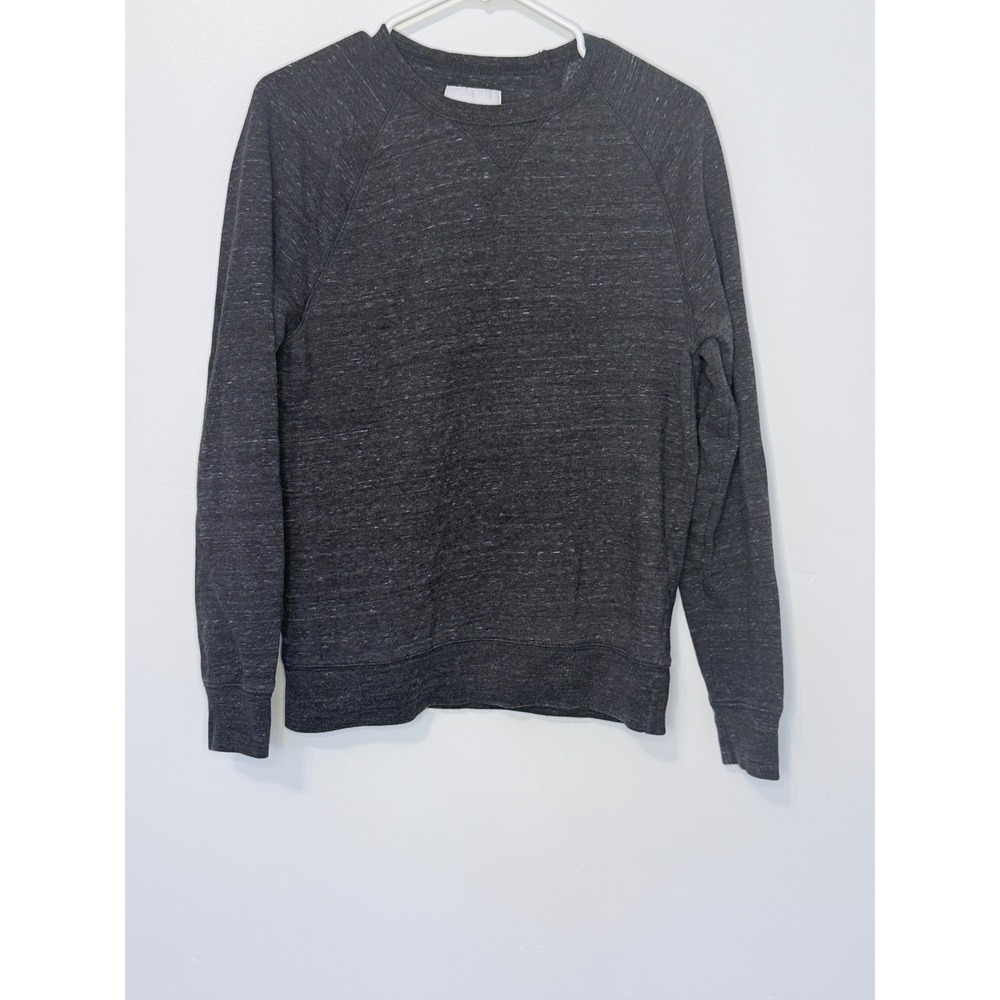 Old Navy Mens Small Crewneck Sweatshirt Charcoal Gray Marled Raglan Sleeve